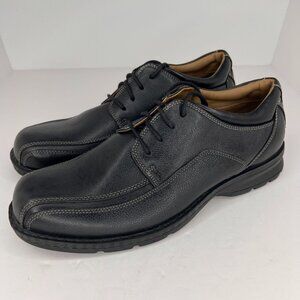 Dockers Mens Trustee Black Moc Toe Oxford Leather Size 11.5M Dress Shoes